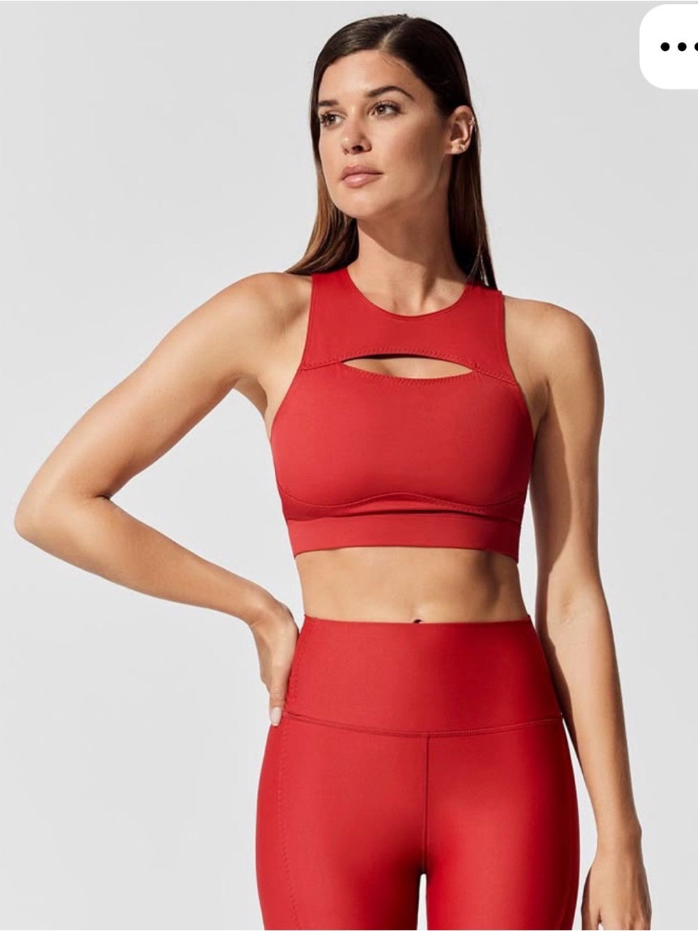 Carbon38 Crimson High-Neck Cutout Sports Bra